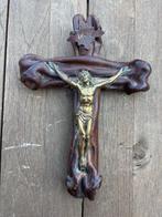 Antiek Crucifix - Verguld brons - 1850-1900, Antiek en Kunst