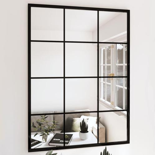vidaXL Miroirs muraux 2 pcs noir 80x60 cm métal, Maison & Meubles, Accessoires pour la Maison | Miroirs, Neuf, Envoi