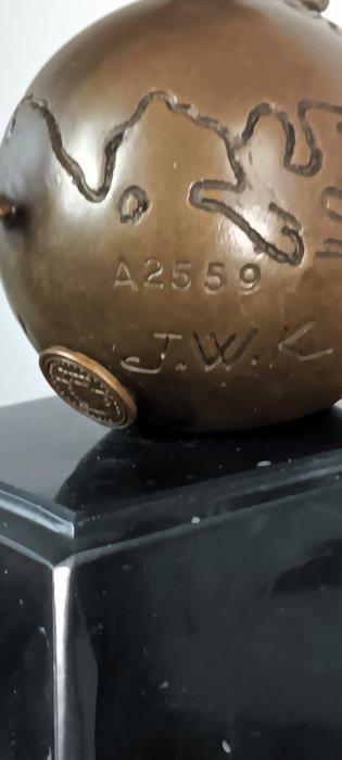 Sculpture, mercury - 37 cm - marbre en bronze, Antiek en Kunst, Kunst | Designobjecten