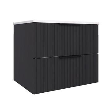 Badplaats Badkamermeubel Set Delta 60 cm - Zwart - Badmeubel beschikbaar voor biedingen