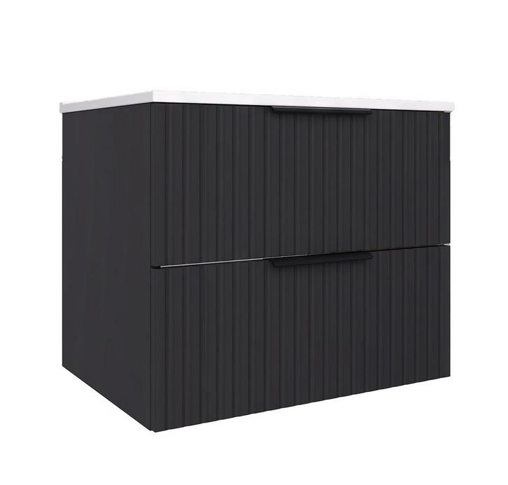 Badplaats Badkamermeubel Set Delta 60 cm - Zwart - Badmeubel, Huis en Inrichting, Badkamer | Badkamermeubels, Nieuw, Verzenden