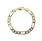 Gouden Figaro schakelarmband, Ophalen of Verzenden, Gebruikt, Overige kleuren, Goud