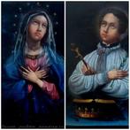 Scuola boema (XVIII) - Vergine e San Luigi Gonzaga (Dipinto
