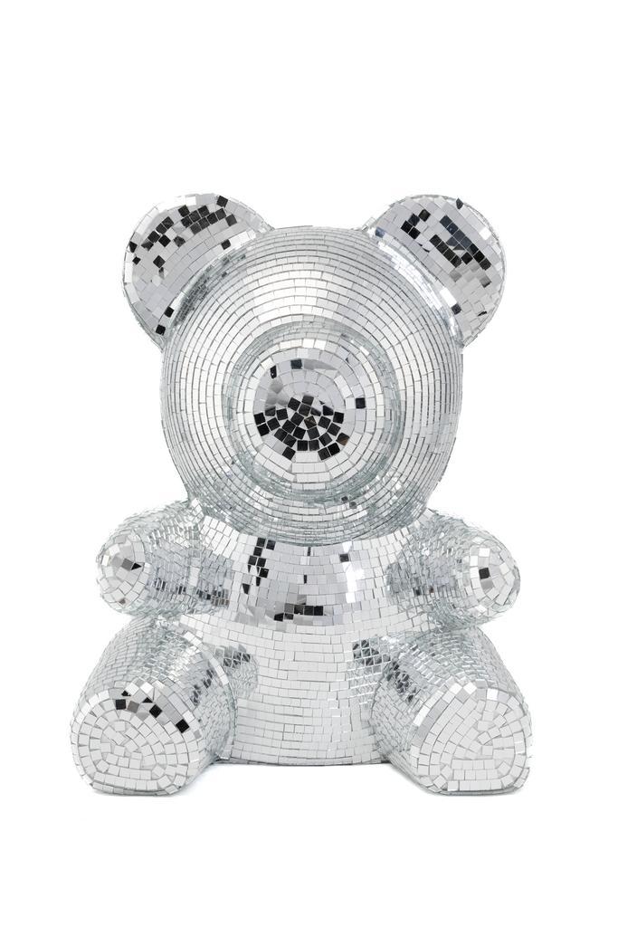Teddybeer 31 cm Spiegeltjes Zilver Beer Discobal Pop Beeld S, Hobby & Loisirs créatifs, Articles de fête, Enlèvement ou Envoi