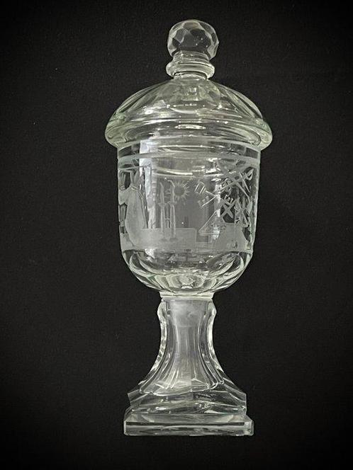 Pot - Glas - Freimaurer Logenprijs, Antiek en Kunst, Antiek | Glaswerk en Kristal