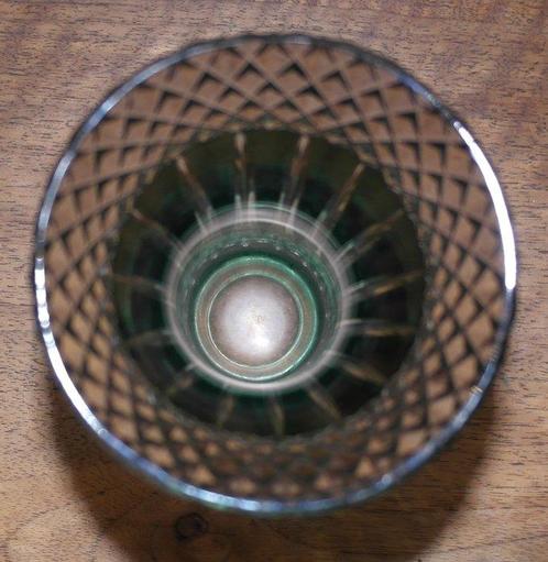 Vase - Superposition verte - Cristal - Kristal Val St, Antiek en Kunst, Antiek | Glaswerk en Kristal