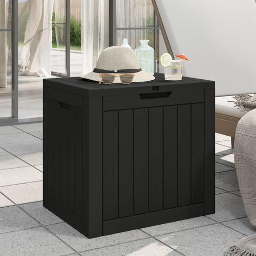 vidaXL BoÃ®te de stockage de jardin noir 55,5x43x53 cm, Tuin en Terras, Bergingen en Tuinkasten, Verzenden