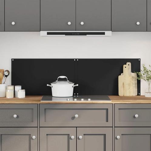 vidaXL Spatschermen keuken 2 st 70x60 cm gehard glas zwart, Antiek en Kunst, Antiek | Keukengerei, Verzenden