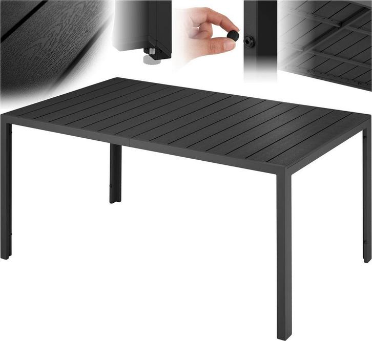tectake® - Tuintafel 150 x 90 x 74,5 cm - Weerbestendig, een, Huis en Inrichting, Woonaccessoires | Overige, Nieuw, Verzenden