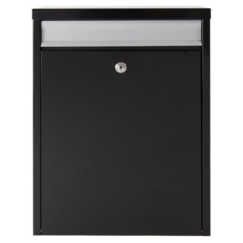 Brievenbus Wandbevestiging zwart, Tuin en Terras, Brievenbussen, Nieuw, Overige materialen