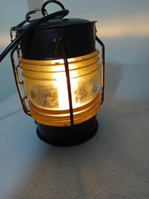 Anchor lamp - Metaal, Frisnel-glas prisma lens elektrische, Antiek en Kunst, Curiosa en Brocante