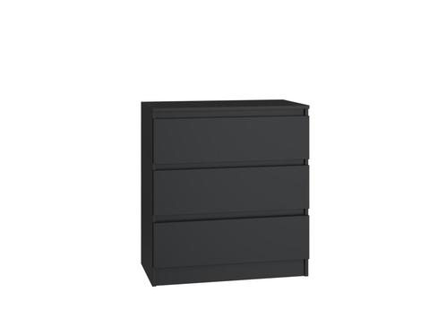 Ladekast 3 lades zwart Zwart (Slaapkamer), Huis en Inrichting, Kasten | Ladekasten, 3 of 4 laden, 25 tot 50 cm, Nieuw, Overige houtsoorten