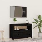 vidaXL Tv-meubel 79x35x52 cm massief grenenhout zwart, Huis en Inrichting, Kasten |Televisiemeubels, Verzenden, Nieuw