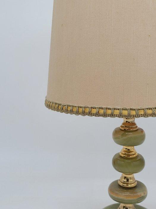 Tischlampe – Onyx mit Messing – klassisch – elektrisch -, Antiquités & Art, Curiosités & Brocante