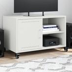 vidaXL Meuble TV blanc 68x39x43,5 cm acier, Verzenden, Neuf