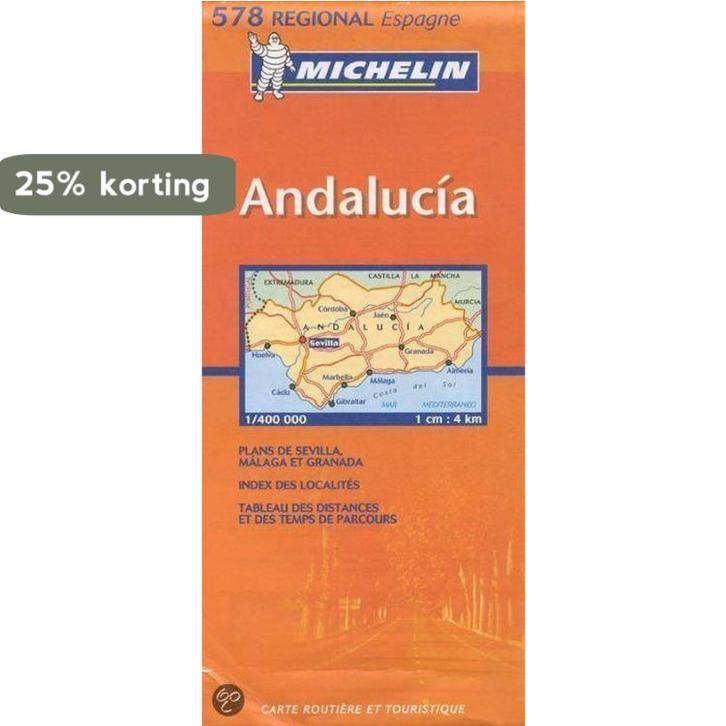 ANDALUCIA 11578 CARTE  REGIONAL  MICHELIN KAART /, Boeken, Reisgidsen, Gelezen, Verzenden