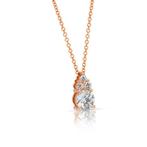 Collier - 18 carats Or rose - 0.68ct. tw. Diamant