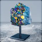 Zeer zeldzaam Regenboog Aura Amethist - Kwarts aan stand-