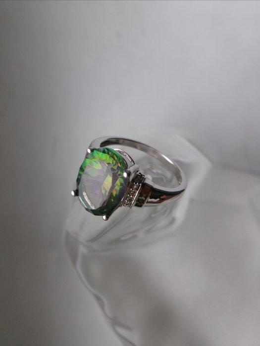 Zilver, Mystic Quartz - Ring - Art Deco-stijl, Antiek en Kunst, Kunst | Designobjecten