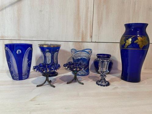 Plat (8) - Vasen - Verre - Art du verre bohémien, Antiek en Kunst, Curiosa en Brocante