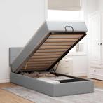 vidaXL Ottoman bed met matras 80x200cm stof lichtgrijs, Huis en Inrichting, Slaapkamer | Bedden, Verzenden, Nieuw