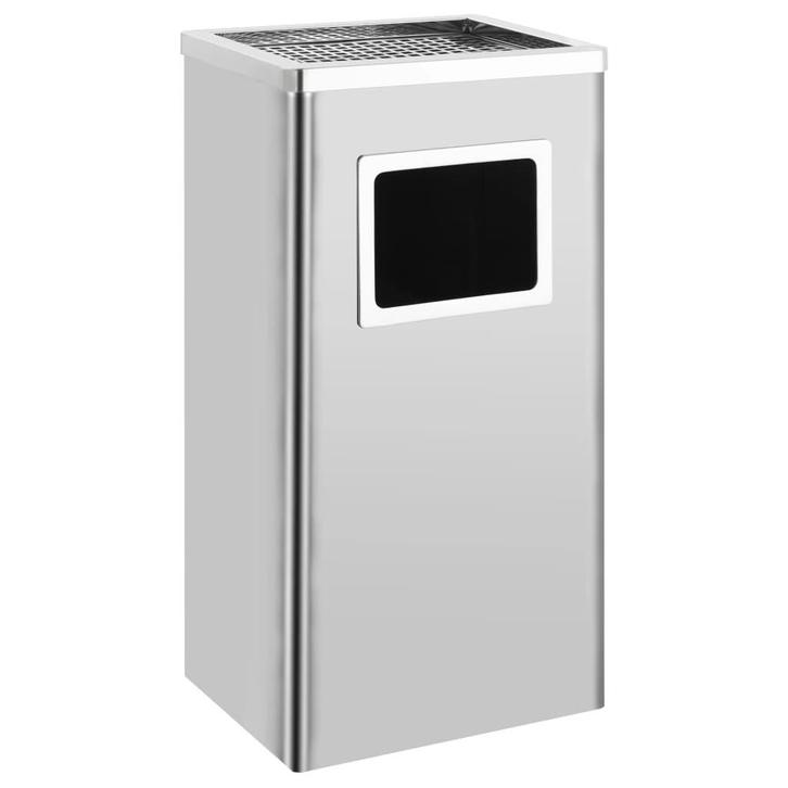vidaXL Asbak/prullenbak Hotel 45 L roestvrij staal, Huis en Inrichting, Woonaccessoires | Prullenbakken, Nieuw, Verzenden