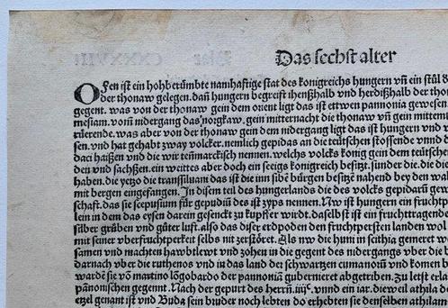 Hongrie - Budapest; Hartmann Schedel - Buda - 1493, Boeken, Atlassen en Landkaarten