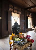 Tête en laiton creux moulé du Bouddha thaïlandais du 20e