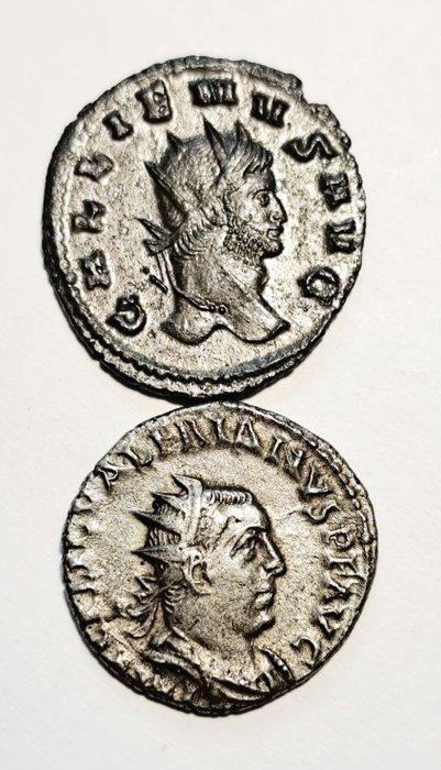 Romeinse Rijk Lot of 2 Antoniniani Gallienus & Valerian I, Postzegels en Munten, Munten | Europa | Niet-Euromunten