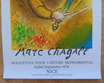 Marc Chagall - Affiche originale dexposition - Maquettes, Antiek en Kunst