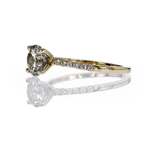 Zonder Minimumprijs - Verlovingsring - 14 karaat Geel goud -, Handtassen en Accessoires, Antieke sieraden