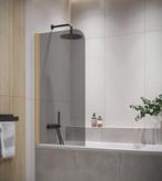 Badwand Torino 80 x 140 cm Rookglas Goud Badscherm, Verzenden, Nieuw
