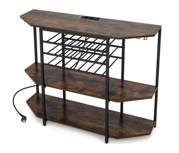 2dekans | Coast Industriële Wijnbar met Oplaadstation –, Maison & Meubles, Accessoires pour la Maison | Porte-bouteilles, Enlèvement ou Envoi