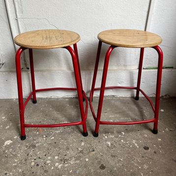 Tabouret (2) - Vintage - École datelier Krukken - Fer