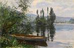 Georges Binet (1865-1949) - Bords de Seine aux Andelys, Antiek en Kunst, Kunst | Schilderijen | Klassiek