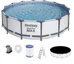 Bestway Steel Pro Max 549x122 cm grijs - complete set, Tuin en Terras, Ophalen of Verzenden, Nieuw