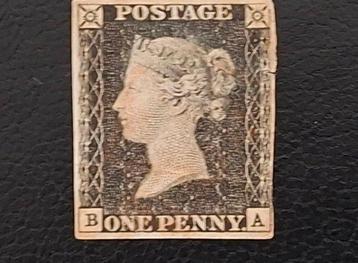 Grande Bretagne 1840 - Reine Victoria. Penny Black. 4 Mgns.