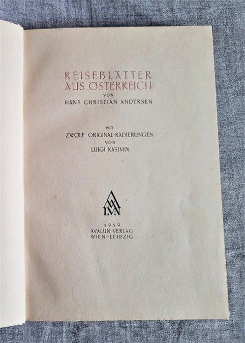 Hans Christian Andersen / Luigi Kasimir - Reiseblätter aus, Antiek en Kunst, Antiek | Boeken en Manuscripten