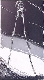 Spotprent met Charles Ruijs de Beerenbrouck op hoge poten, Antiek en Kunst, Kunst | Litho's en Zeefdrukken, Verzenden