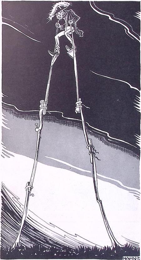 Spotprent met Charles Ruijs de Beerenbrouck op hoge poten, Antiek en Kunst, Kunst | Litho's en Zeefdrukken, Verzenden