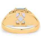 Ring - 14 karaat Geel goud - 1.59ct. tw. Aquamarijn -, Handtassen en Accessoires, Nieuw