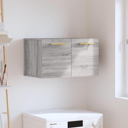vidaXL Wandkast 60x36,5x35 cm bewerkt hout grijs sonoma, Huis en Inrichting, Kasten | Overige, Nieuw, Verzenden
