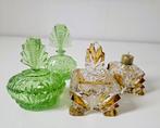 Parfumfles (4) - Kristal - Twee vintage parfumsets, Antiek en Kunst, Curiosa en Brocante