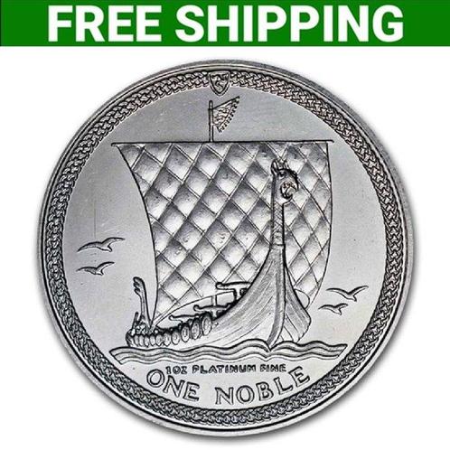 Isle of Man. 1987 1 oz Isle of Man Platinum Noble Coin, Postzegels en Munten, Edelmetalen en Baren