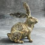 sculptuur, NO RESERVE PRICE - Patinated Hare Sculpture -, Antiquités & Art, Curiosités & Brocante
