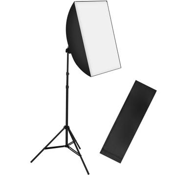 Studiolamp met softbox, statief en draagtas - zwart