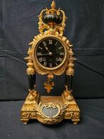 Tafelklok Napoleon III Marmer, Verguld brons - 1850-1900, Antiek en Kunst, Antiek | Klokken