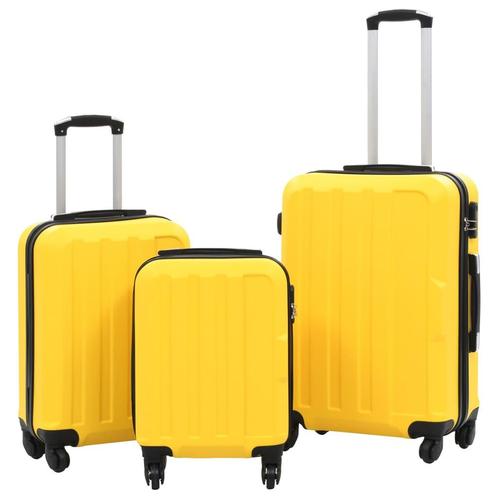 vidaXL 3-delige Harde kofferset ABS geel, Bijoux, Sacs & Beauté, Valises, Envoi