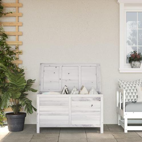 vidaXL Tuinbox 99x49,5x58,5 cm massief vurenhout wit, Tuin en Terras, Bergingen en Tuinkasten, Nieuw, Verzenden