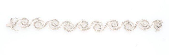 Zonder Minimumprijs - Armband - 18 karaat Witgoud - 1.08ct., Handtassen en Accessoires, Armbanden